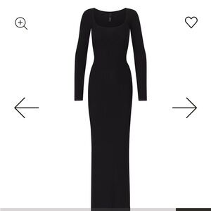 Skims Classic Black Long Sleeve Dress sz med petite brand new